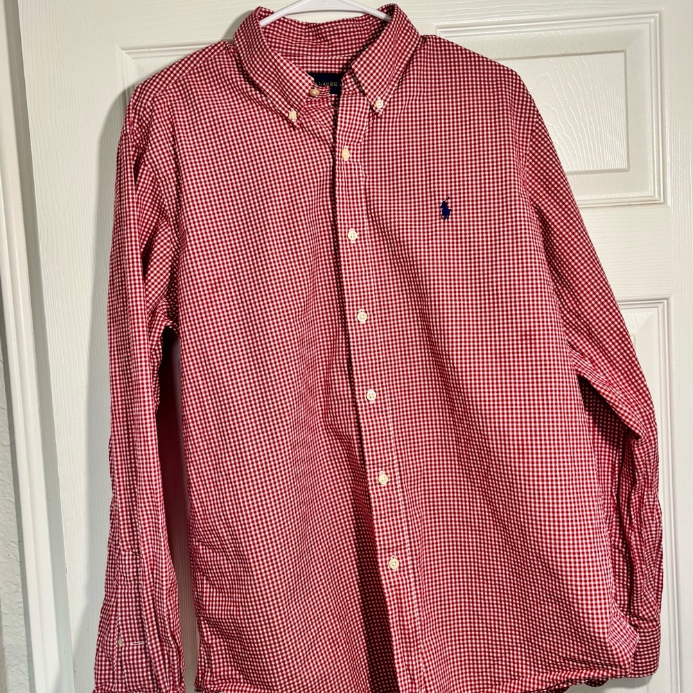 Polo by Ralph Lauren Men's Red Checkered Shirt